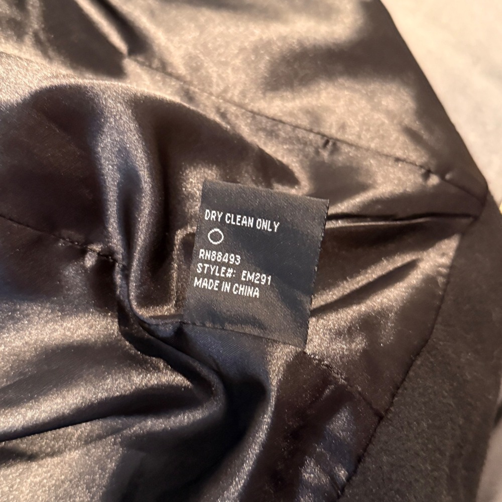 Black Wool Sugarfly Zip Front Jacket Fold Over Collar Utility Pockets - Picture 14 of 16